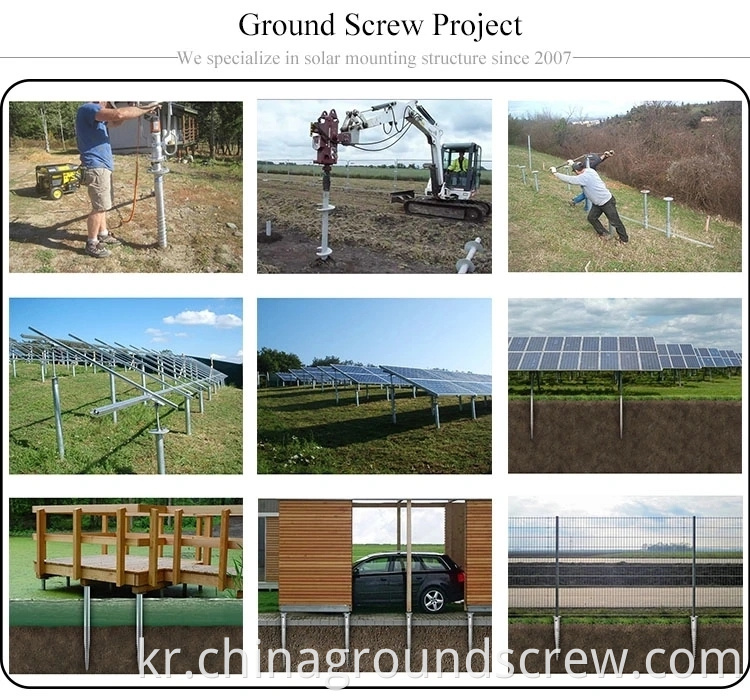 solar ground screw foundation